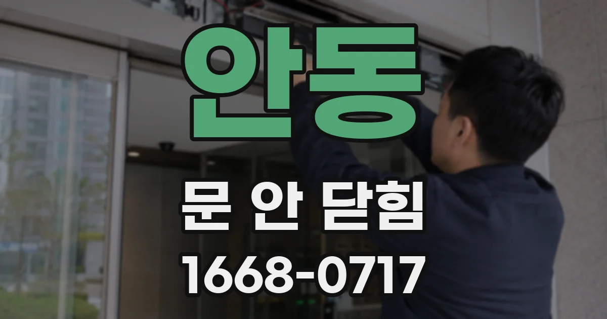 안동 문 안 닫힘