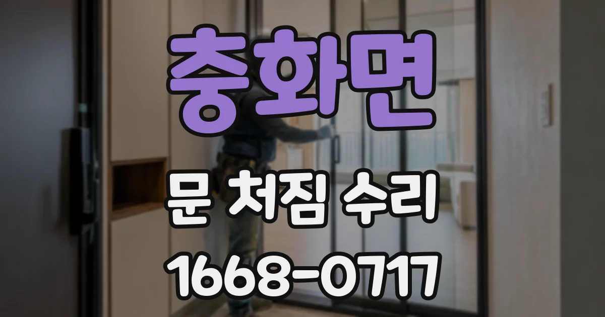 충화면 문 처짐 수리