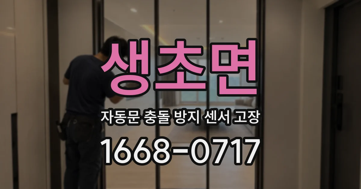 생초면 자동문 충돌 방지 센서 고장
