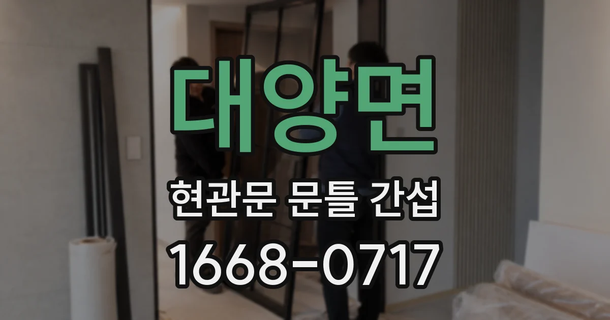 대양면 현관문 문틀 간섭