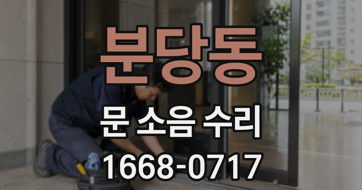 분당동 문 소음 수리