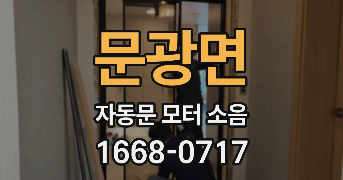 문광면 자동문 모터 소음