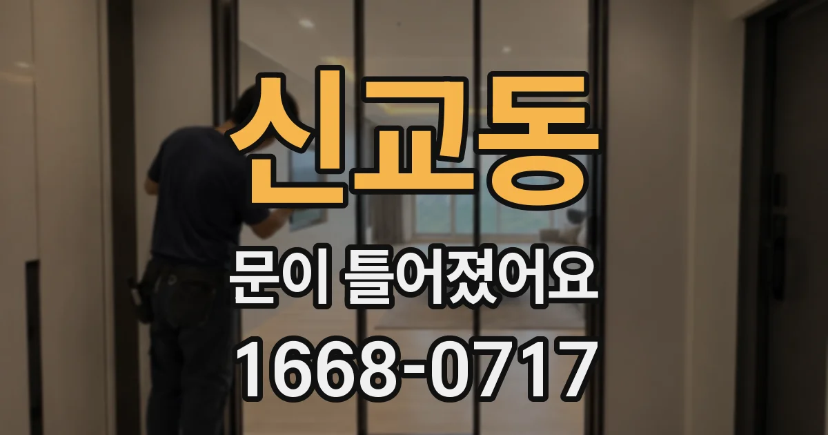 신교동 문이 틀어졌어요