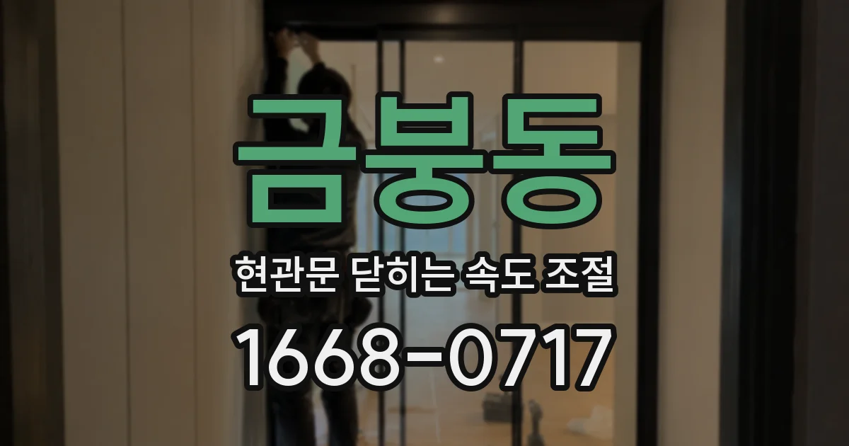 금붕동 현관문 닫히는 속도 조절