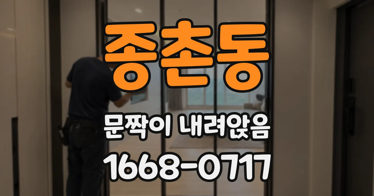 종촌동 문짝이 내려앉음