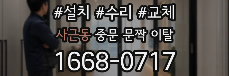 사근동 중문 문짝 이탈
