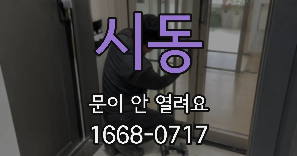 시동 문이 안 열려요