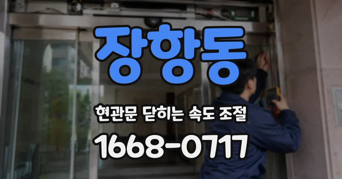 장항동 현관문 닫히는 속도 조절