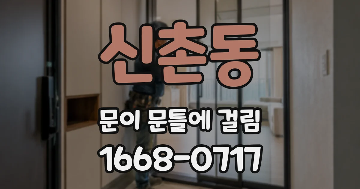 신촌동 문이 문틀에 걸림
