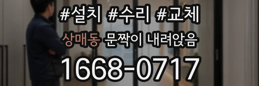 상매동 문짝이 내려앉음