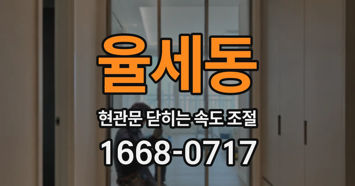 율세동 현관문 닫히는 속도 조절