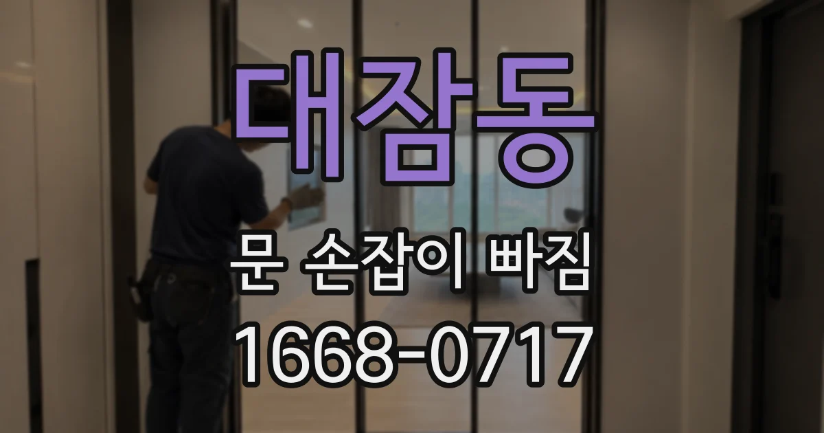 대잠동 문 손잡이 빠짐