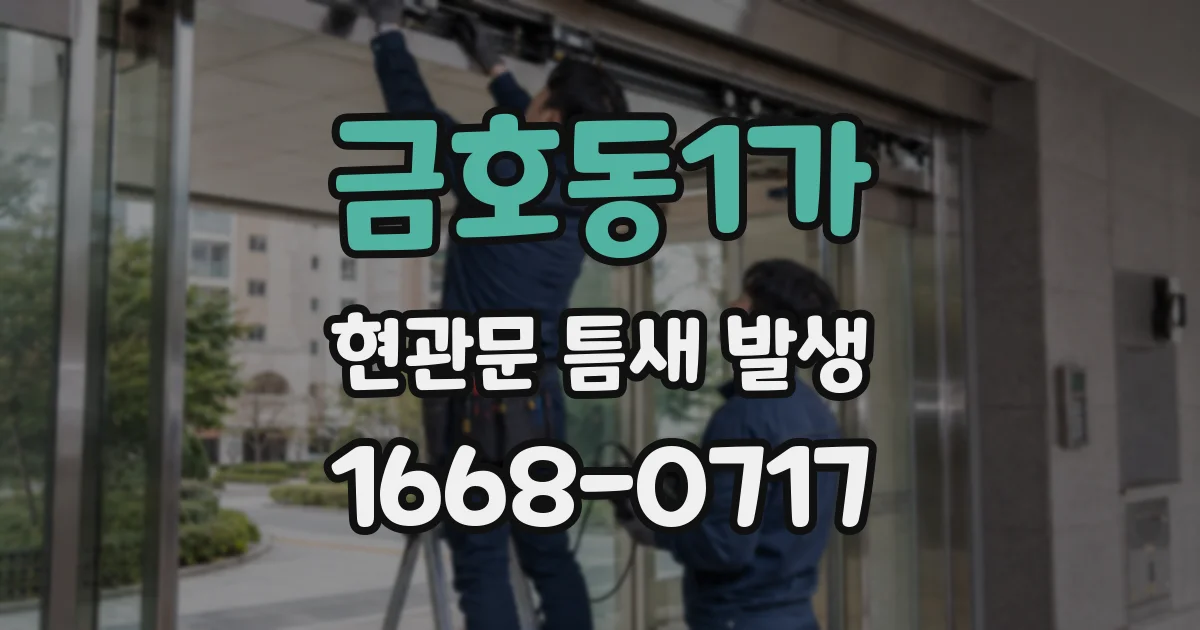 금호동1가 현관문 틈새 발생