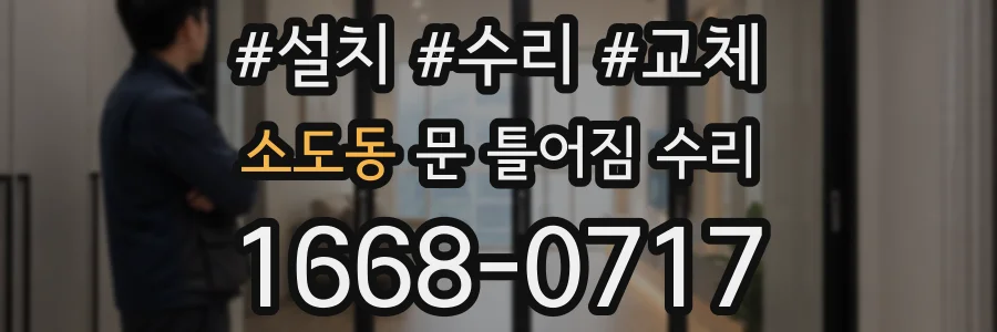 소도동 문 틀어짐 수리