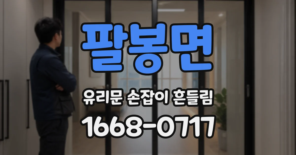 팔봉면 유리문 손잡이 흔들림