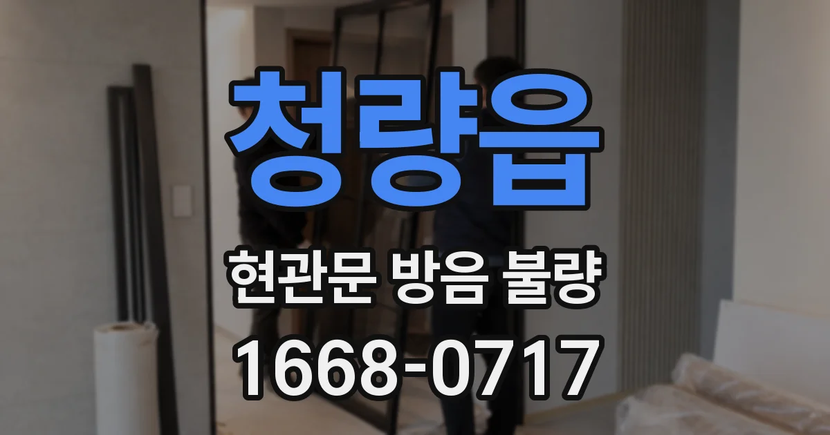 청량읍 현관문 방음 불량
