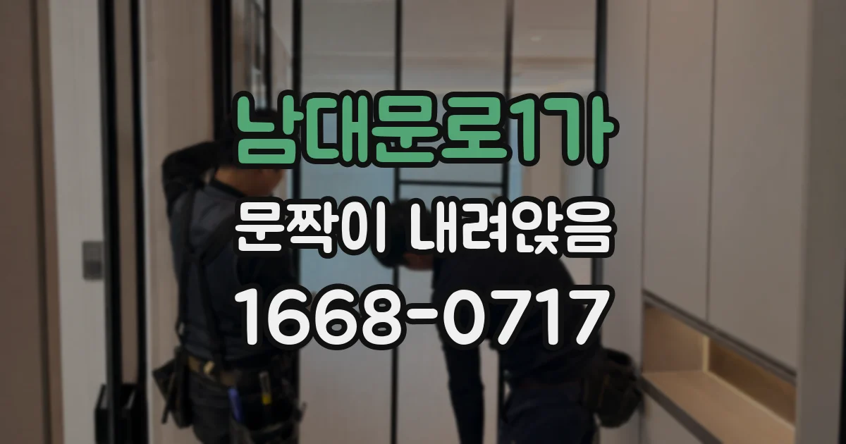 남대문로1가 문짝이 내려앉음
