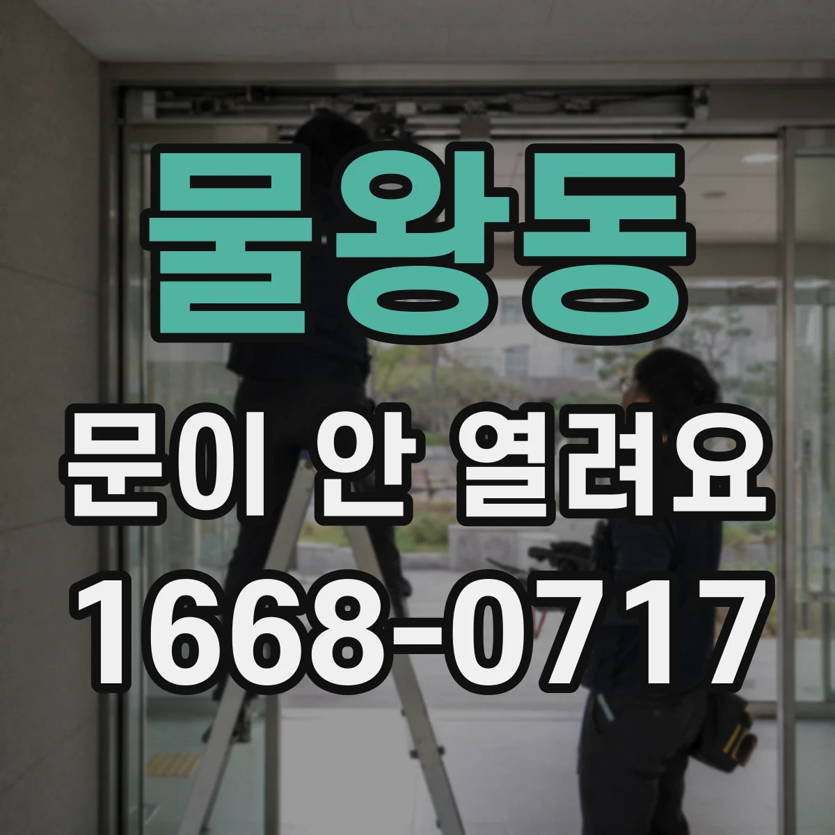 물왕동 문이 안 열려요