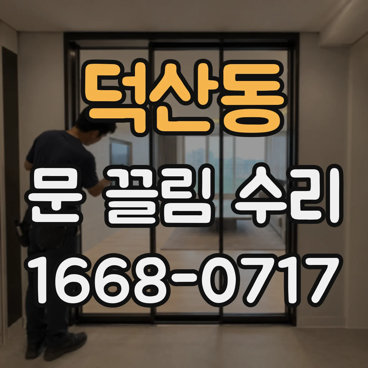 덕산동 문 끌림 수리