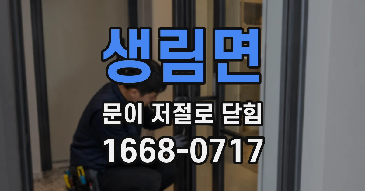 생림면 문이 저절로 닫힘