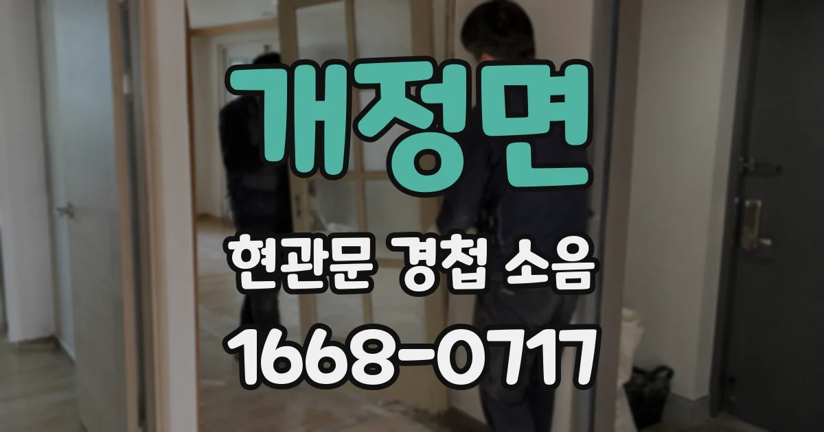 개정면 현관문 경첩 소음