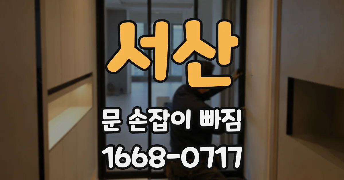 서산 문 손잡이 빠짐