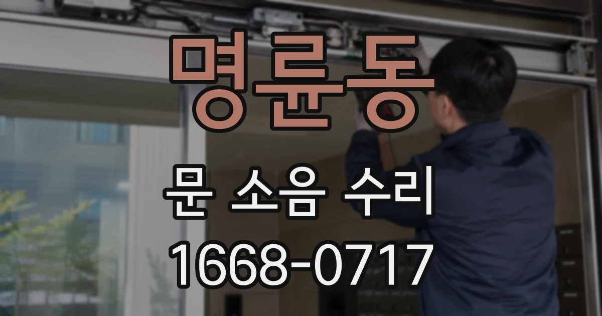 명륜동 문 소음 수리