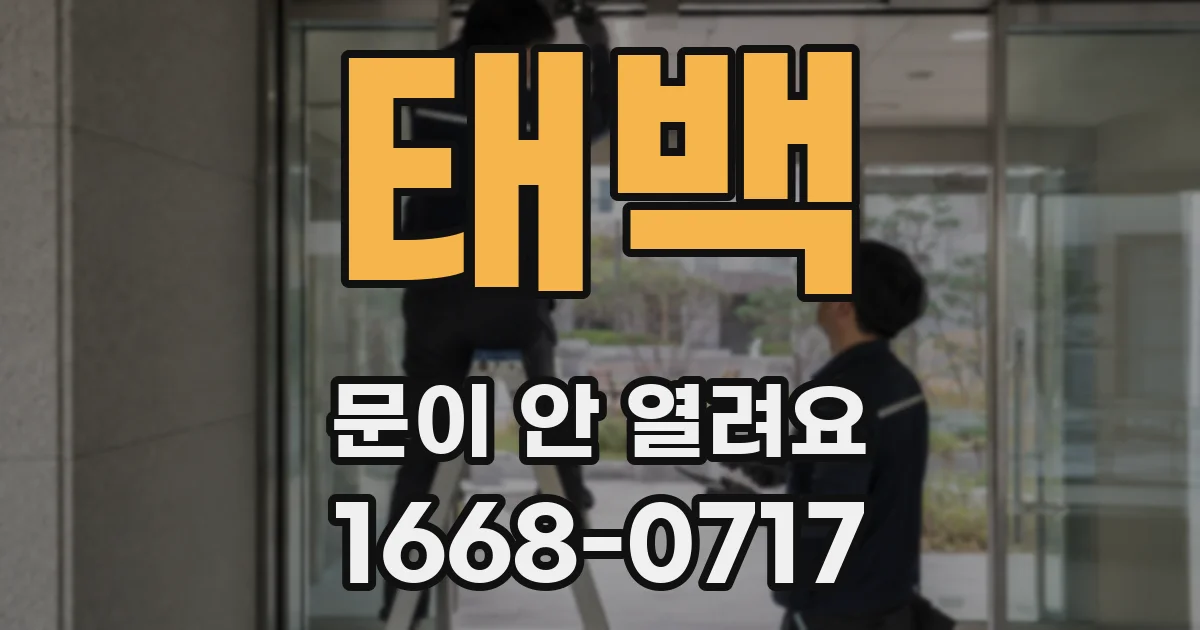 태백 문이 안 열려요