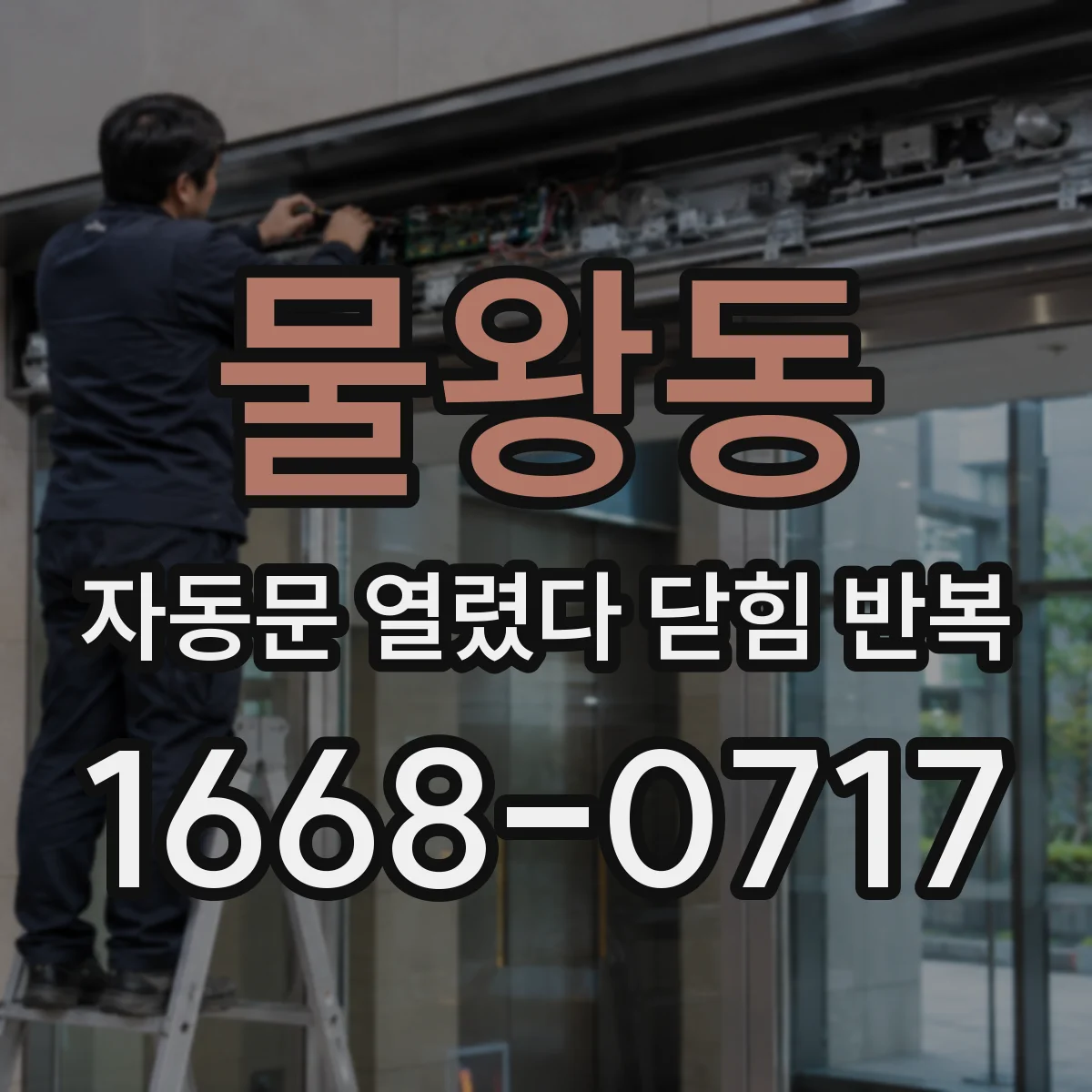 물왕동 자동문 열렸다 닫힘 반복