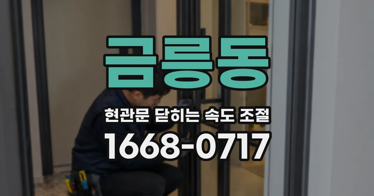 금릉동 현관문 닫히는 속도 조절