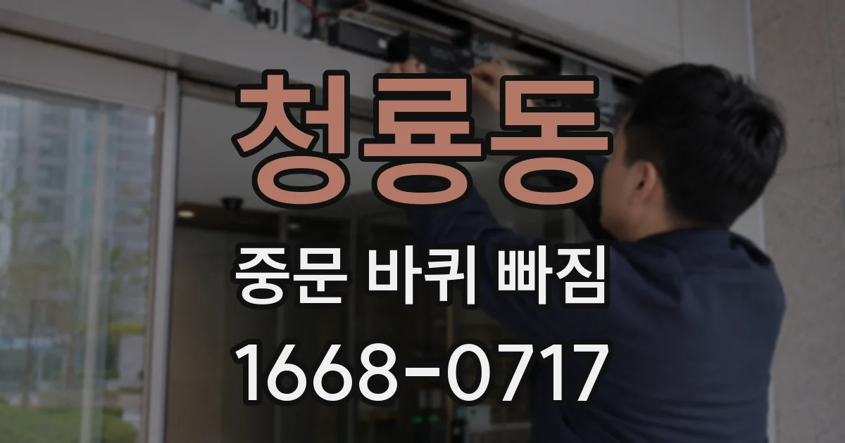청룡동 중문 바퀴 빠짐