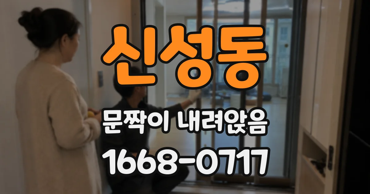 신성동 문짝이 내려앉음