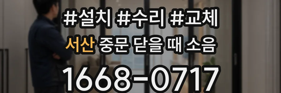 서산 중문 닫을 때 소음