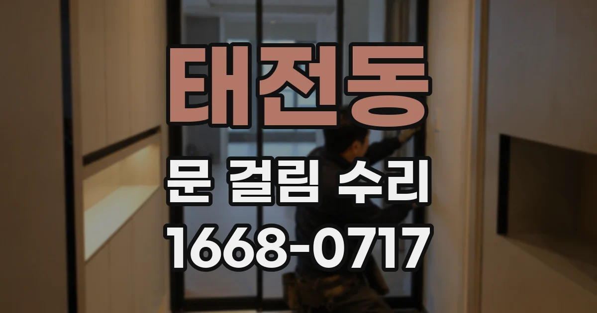 태전동 문 걸림 수리