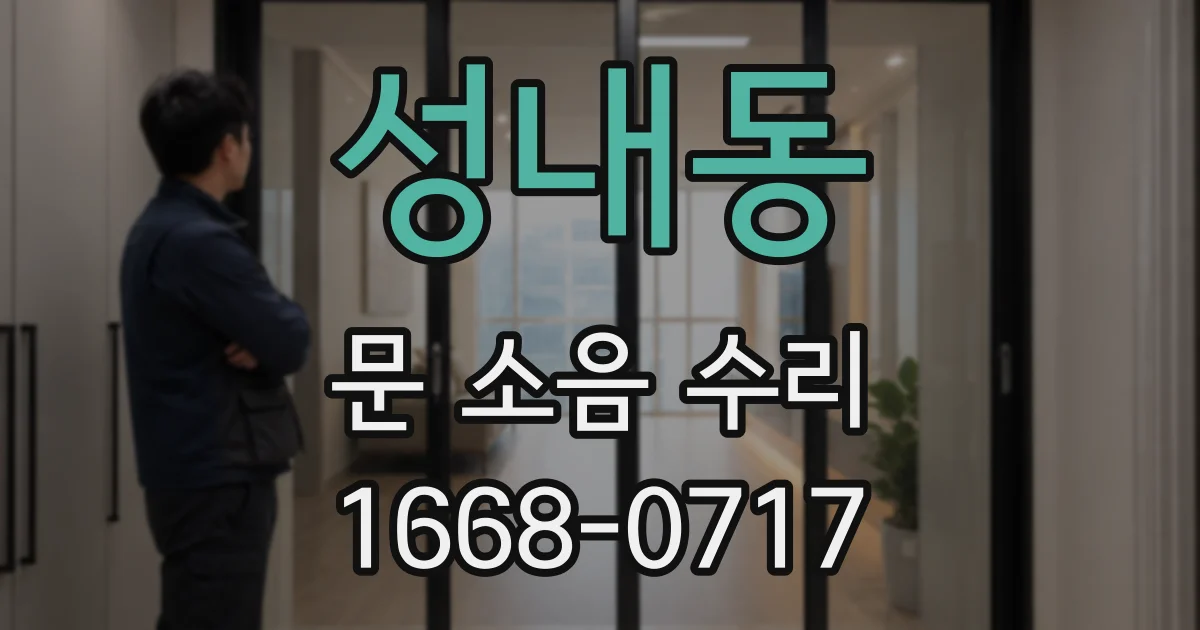 성내동 문 소음 수리