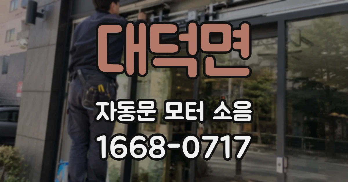 대덕면 자동문 모터 소음