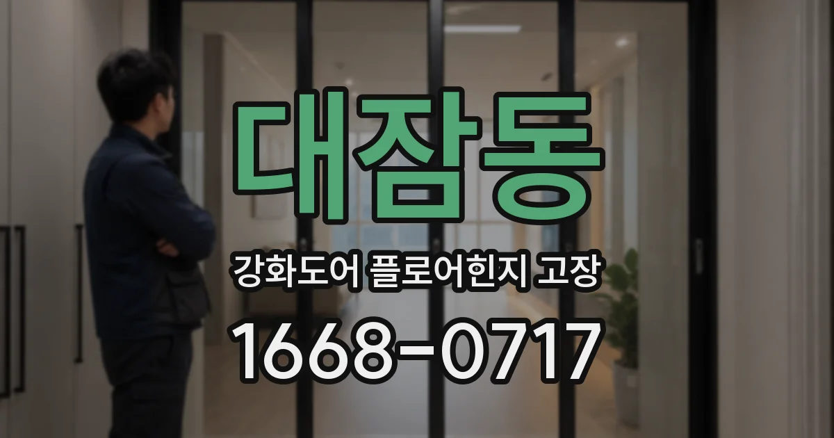 대잠동 강화도어 플로어힌지 고장
