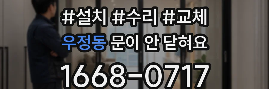 우정동 문이 안 닫혀요