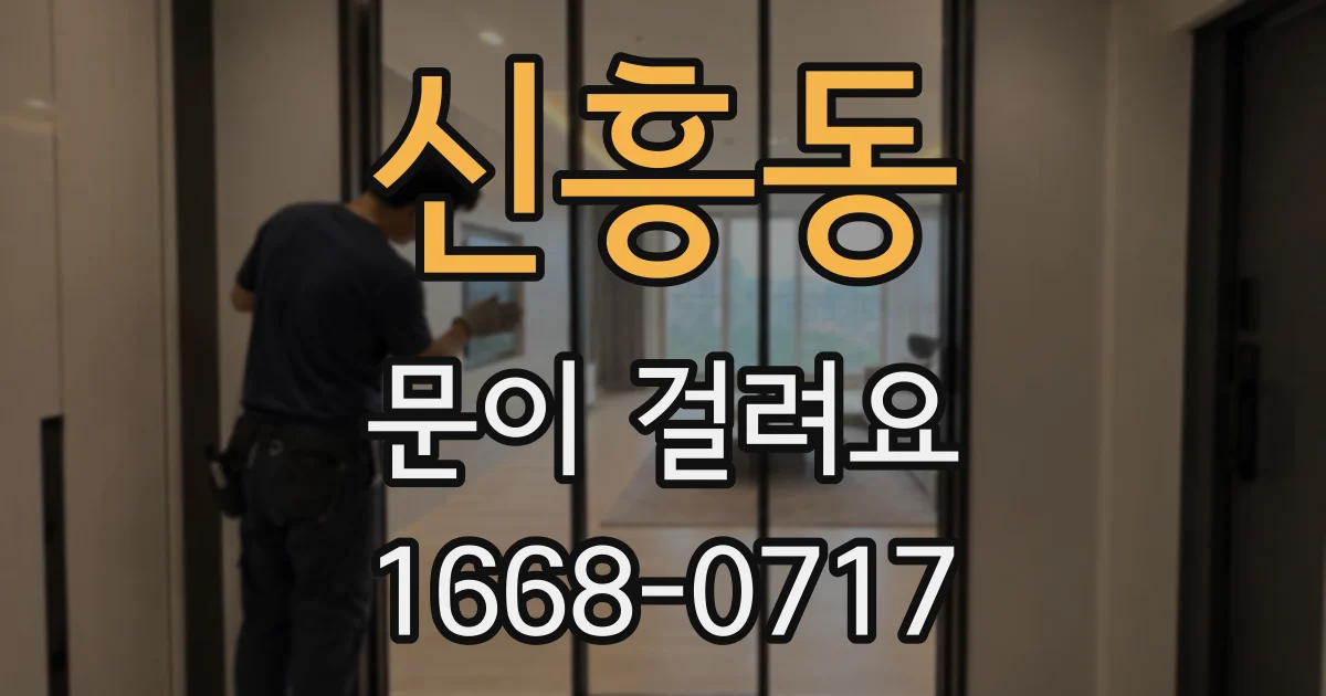 신흥동 문이 걸려요