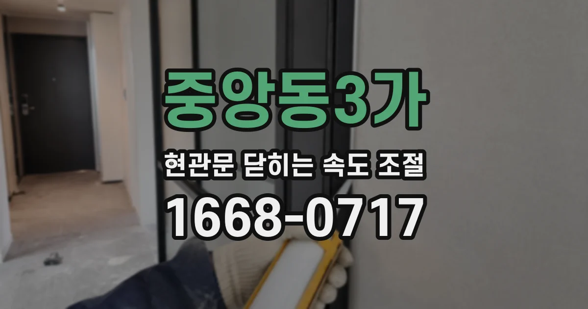 중앙동3가 현관문 닫히는 속도 조절