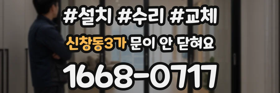 신창동3가 문이 안 닫혀요