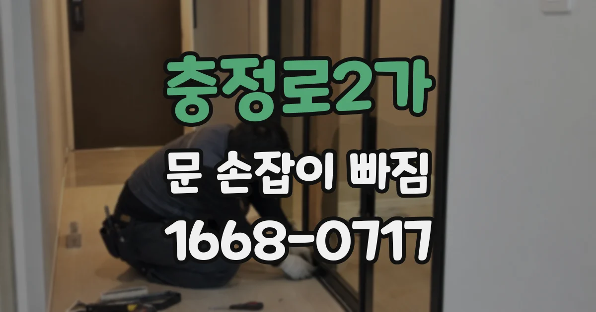 충정로2가 문 손잡이 빠짐