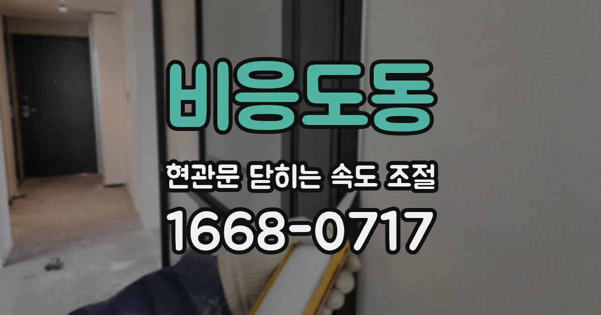 비응도동 현관문 닫히는 속도 조절