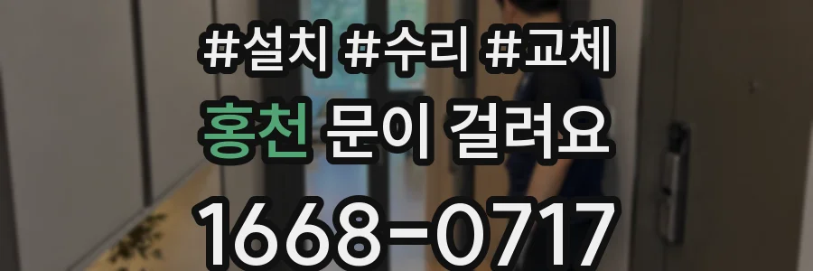 홍천 문이 걸려요