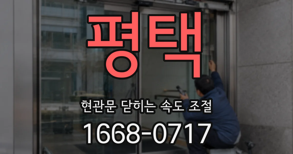 평택 현관문 닫히는 속도 조절