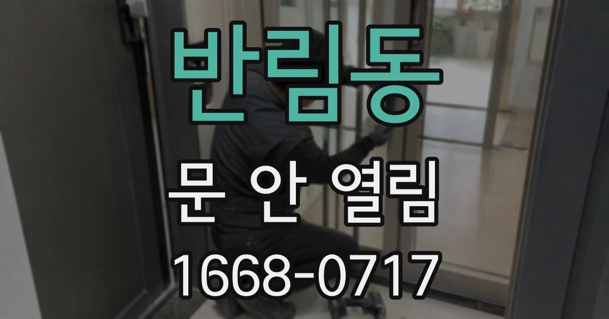 반림동 문 안 열림
