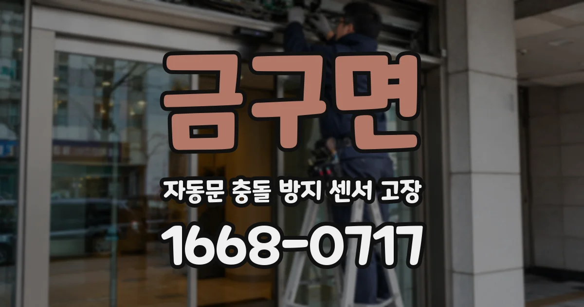 금구면 자동문 충돌 방지 센서 고장