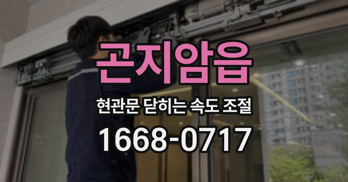 곤지암읍 현관문 닫히는 속도 조절