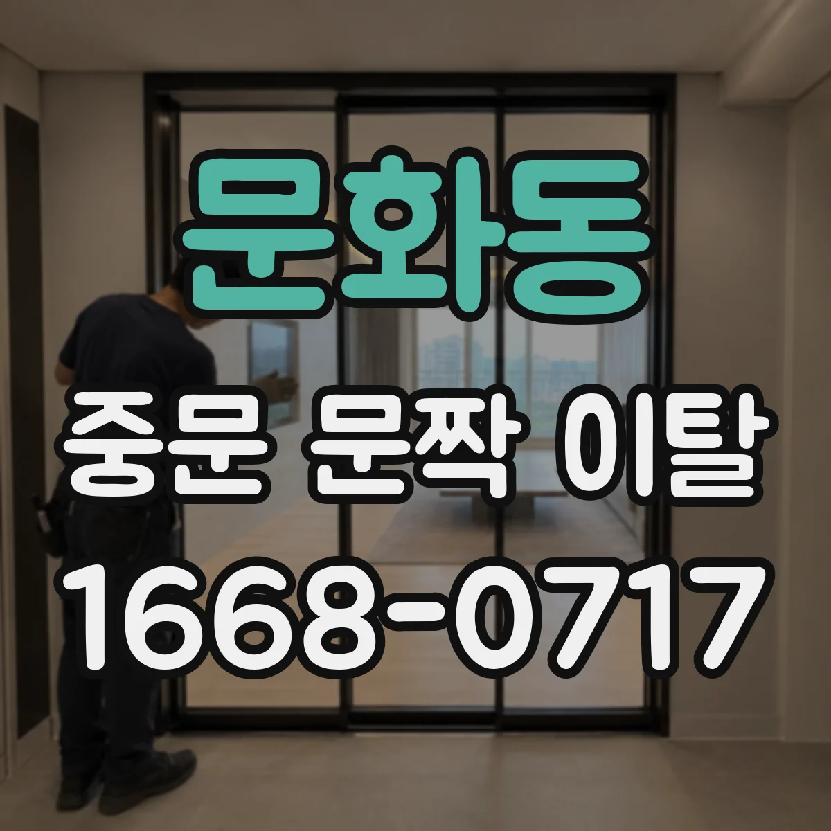 문화동 중문 문짝 이탈
