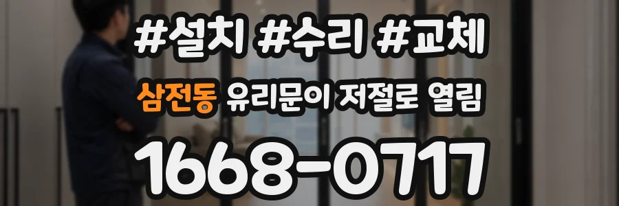 삼전동 유리문이 저절로 열림